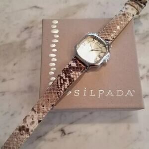Silpada watch Leather‎ band Snake it Happen T3271 New